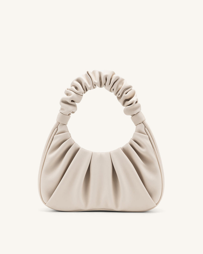 Gabrie Ruched Handbag - Ivory