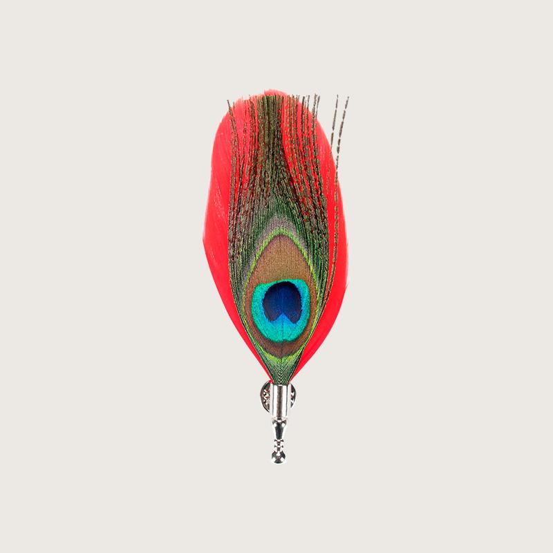 Peacock Eye Tail Feather Pin
