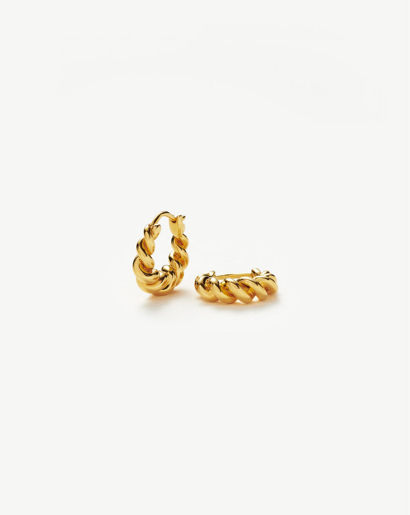 Mini Tidal Hoop Earrings | 18ct Gold Plated Vermeil