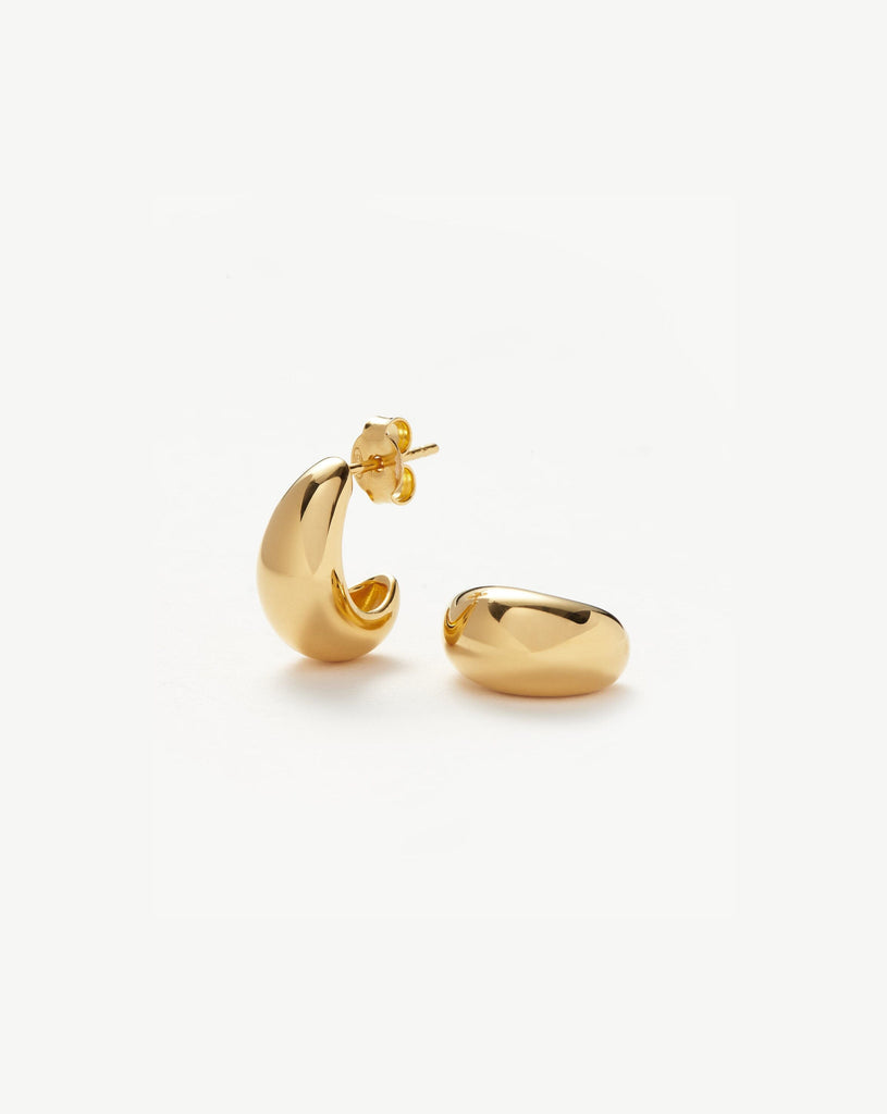 Savis Dome Small Hoop Earrings|18ct Gold Plated